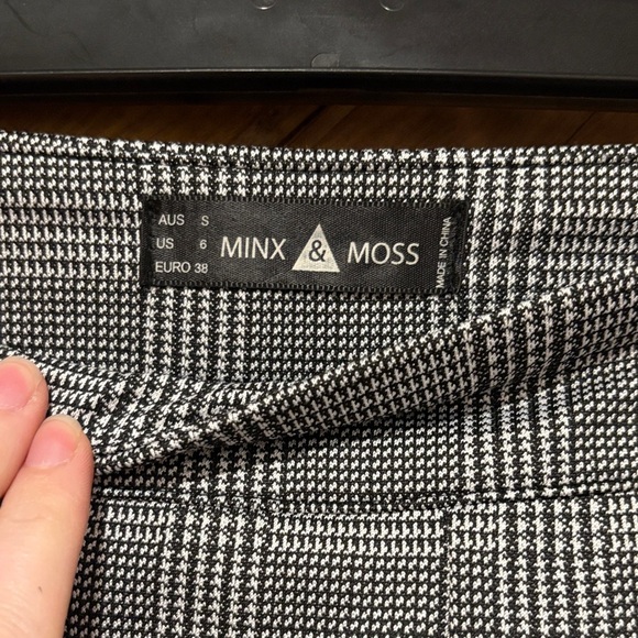 Grey Plaid Flare Pants Small - Picture 2 of 4